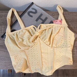 SHEIN Yellow Crop Top - Brand New